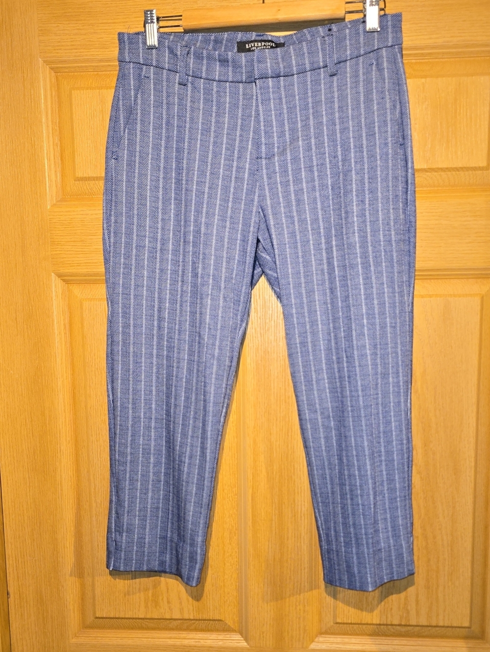 Liverpool Women's Blue Pinstripe Dress Pants